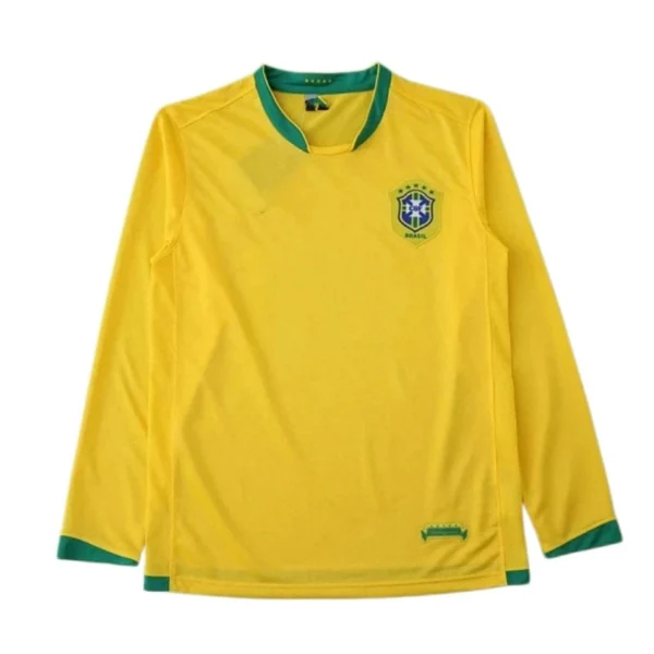 2006 season Brazil home Long sleeved retro Fan version