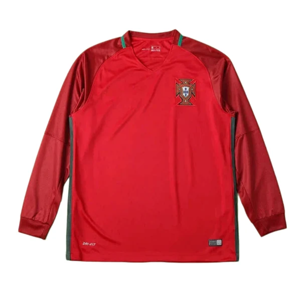 16 season Portugal home retro Long sleeve Fan version