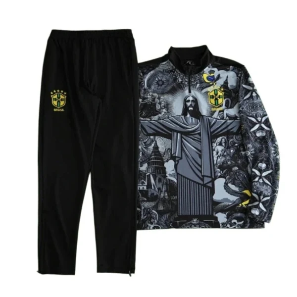 2425 Brazil Jesus Training suit set